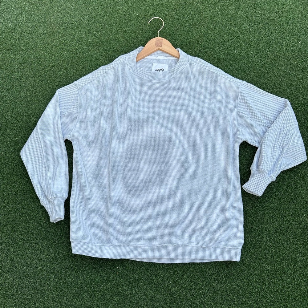 Aeria women’s s Light Gray Crewneck oversized Sweater  Sz XS